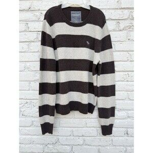 Abercrombie & Fitch Mens Sweater Wool/Cashmere Blend Size XL Brown Crème